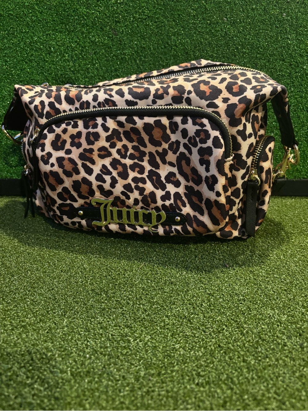 Juicy Couture Leopard Print Crossbody Bag - Black & Brown